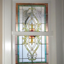 The Coat of Arms House stairwell stained glass