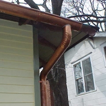 The Grapevine House copper gutters